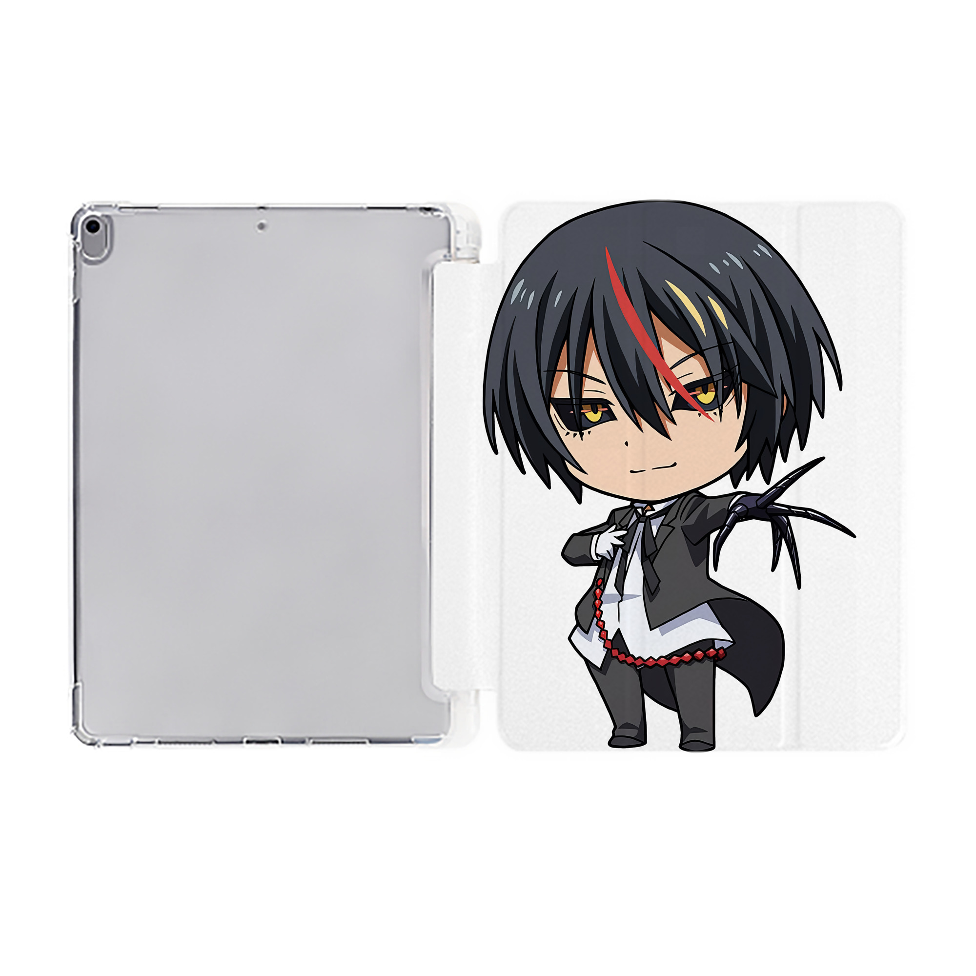 （画像用） 転スラ Regarding Reincarnated to Slime IPad ケース ペン収納付き 三つ折りスタンド PUレザー×シリコン 対応機種9.5/10.5/10.9インチ